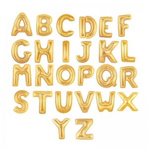 Alphabet Gold Foil Balloon